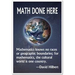 Inspirational Classroom Mathematics Poster, David Hilbert Quote: 
