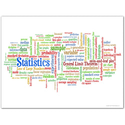 Statistics Word Cloud Classroom Poster
